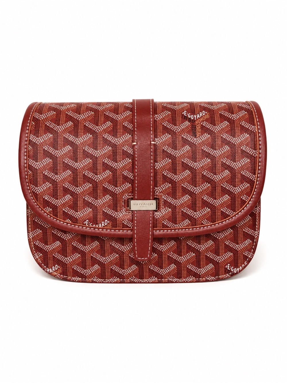 Goyard Brown Chevron Crossbody Bag